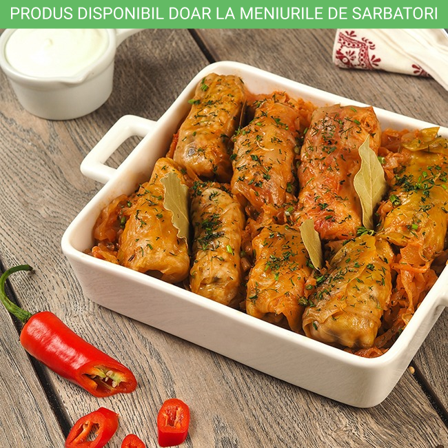 Sarmale de porc cu afumatura - 1 Kg